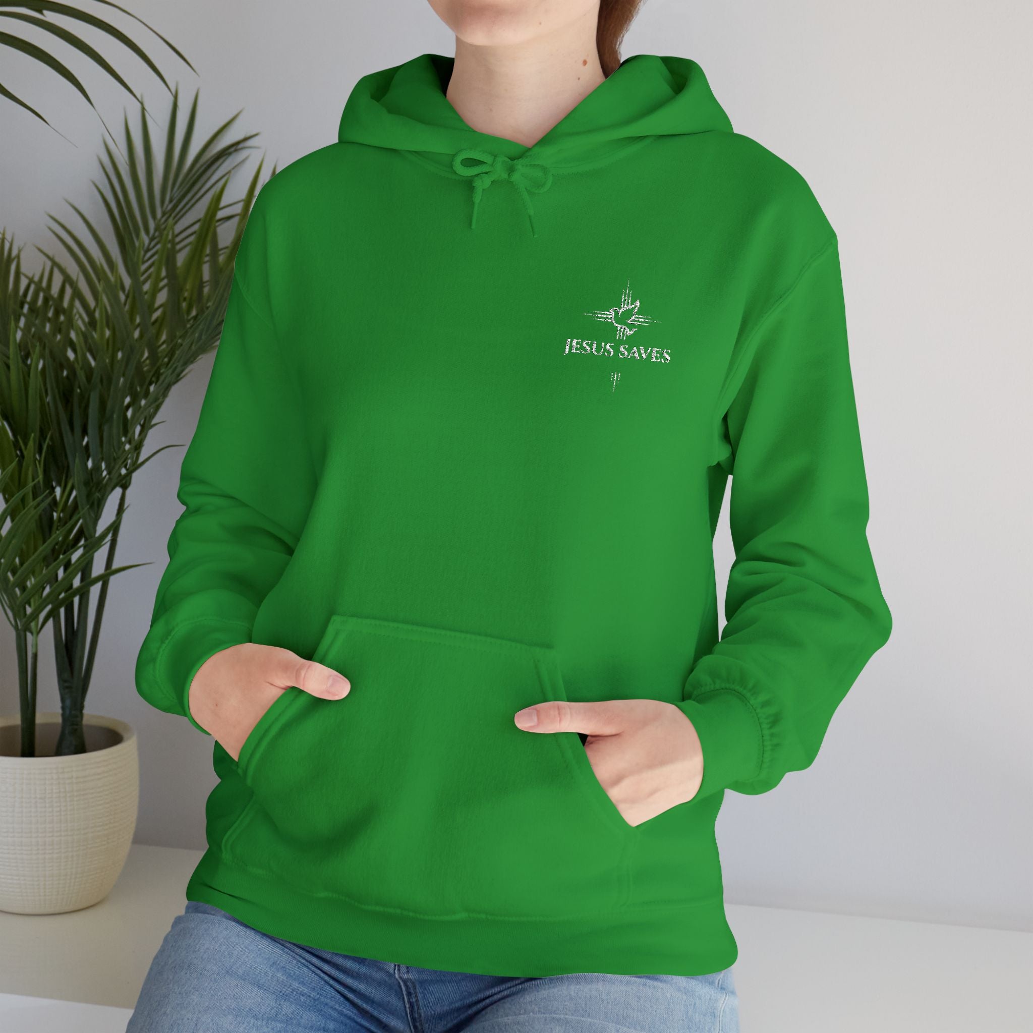 Jesus Saves Embroidered Hoodie —  Christian Sweatshirt