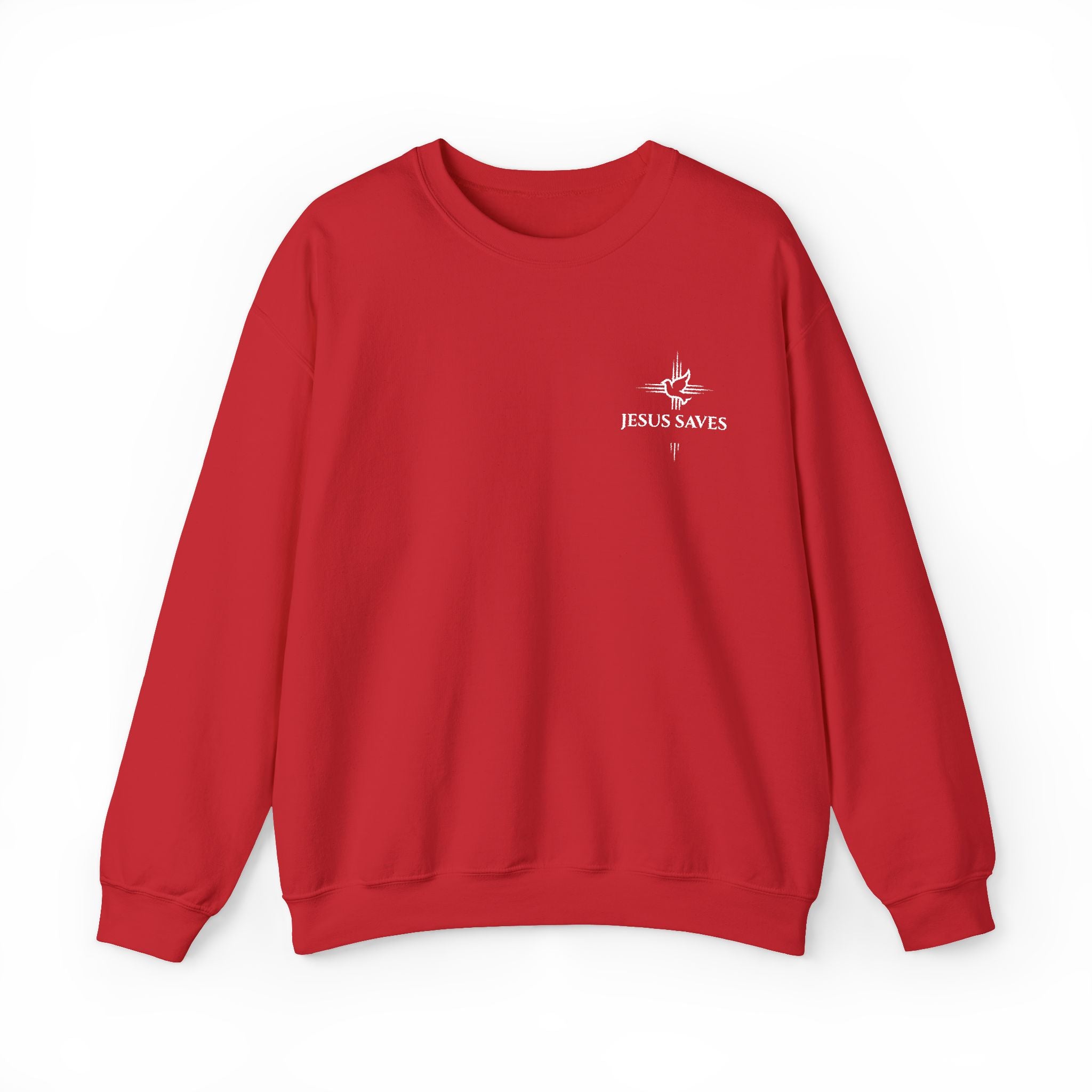 Jesus Saves Embroidered Crewneck Sweatshirt