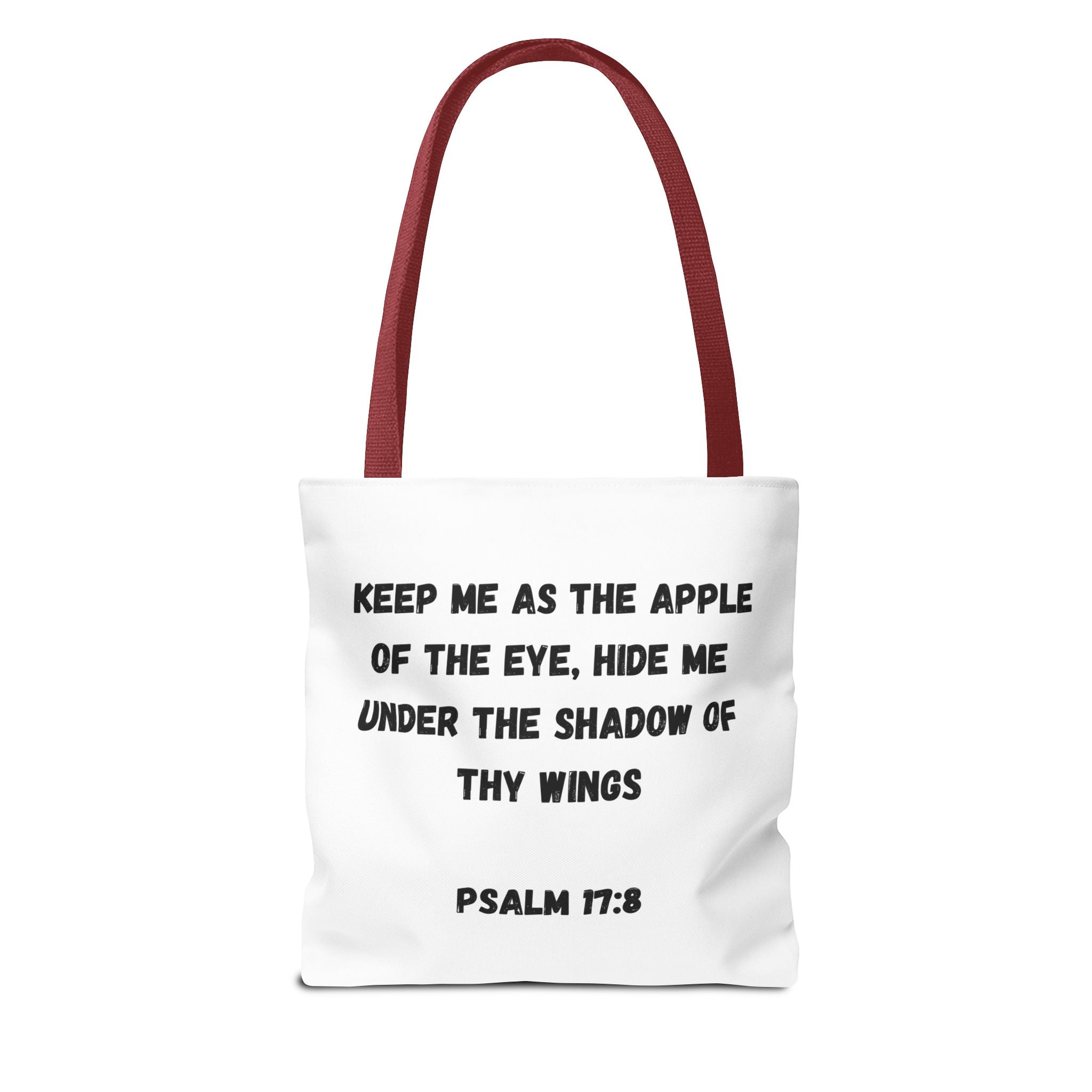 Christian Tote Bag — "God's Favorite: I'm the Apple of His Eye" Psalm 17:8