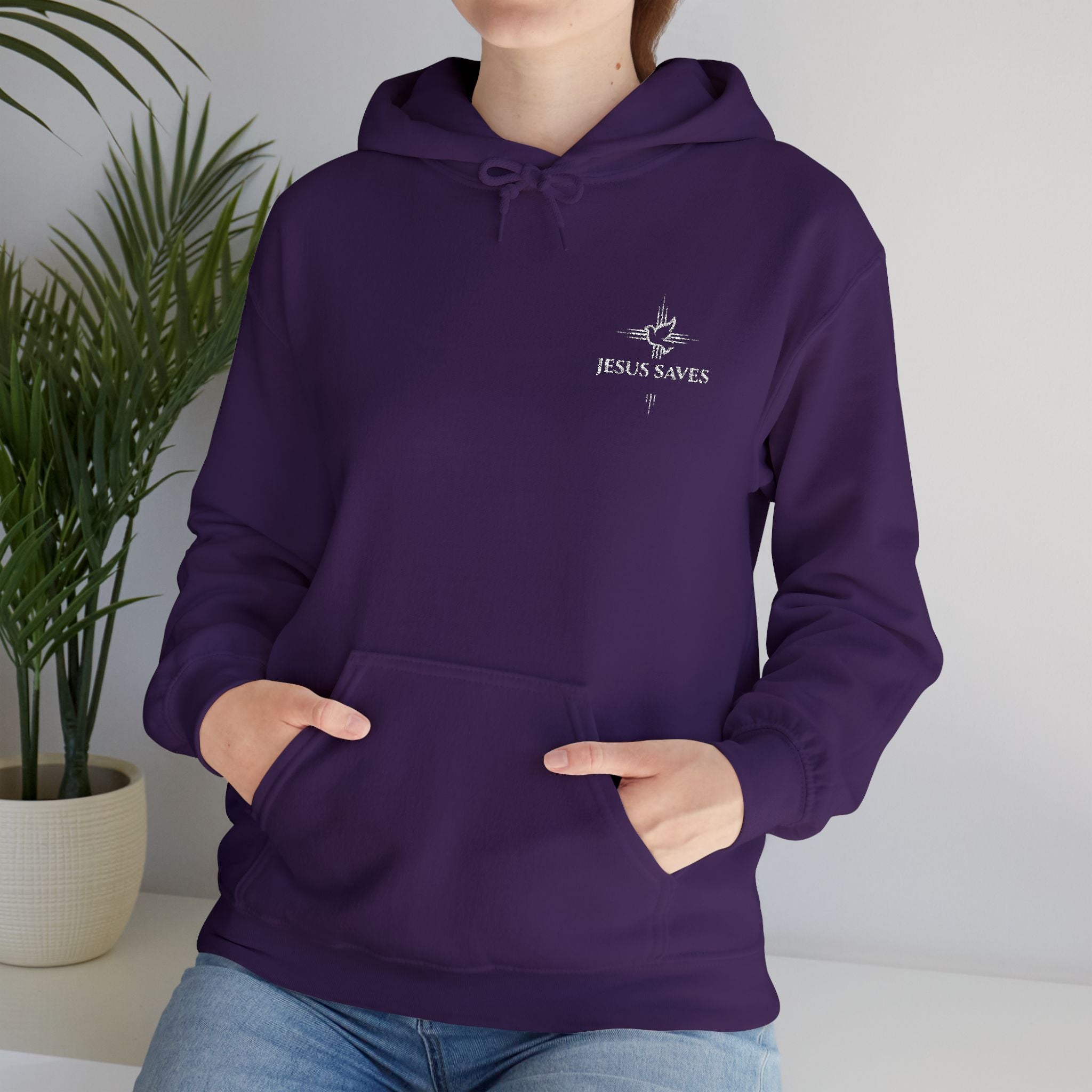 Jesus Saves Embroidered Hoodie —  Christian Sweatshirt