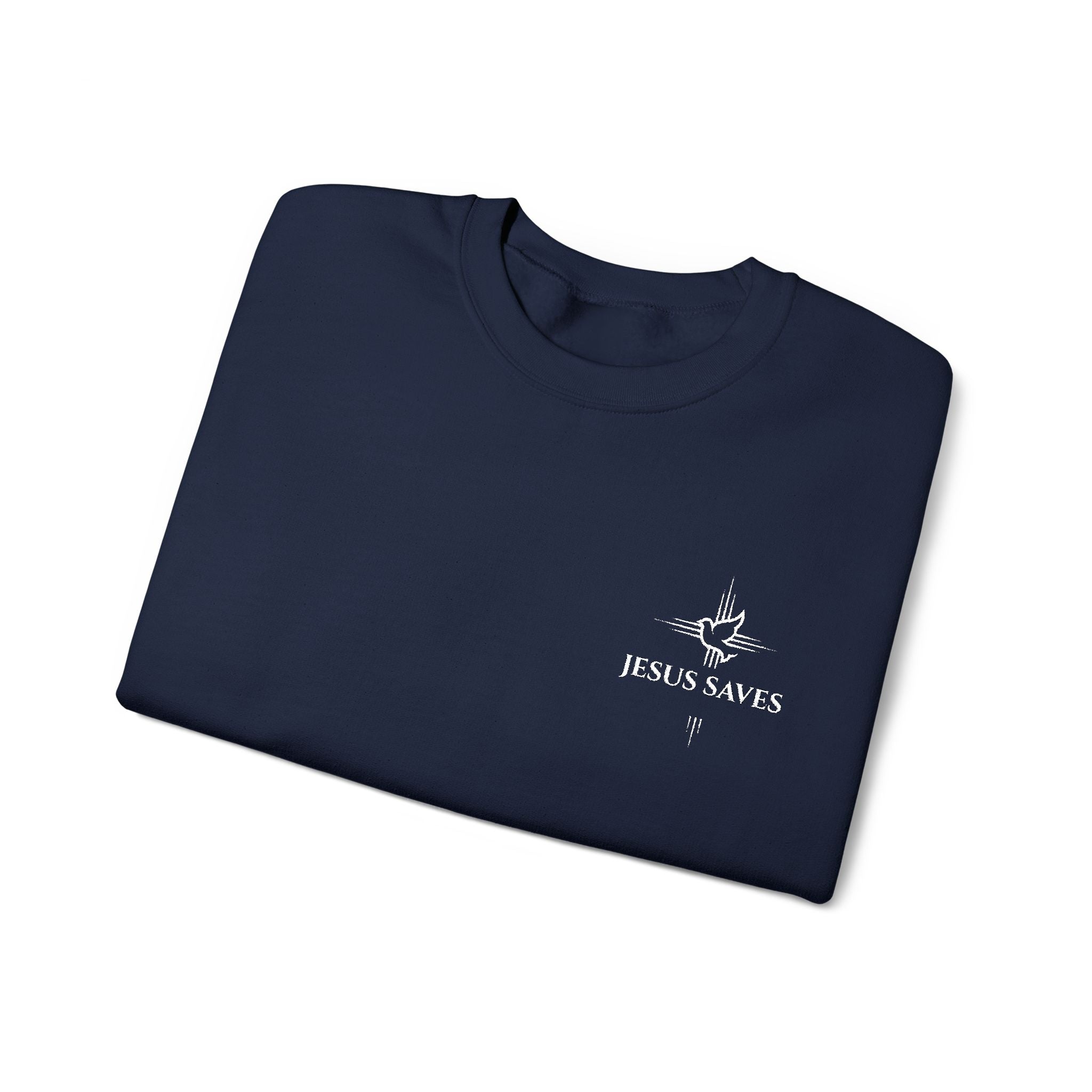 Jesus Saves Embroidered Crewneck Sweatshirt