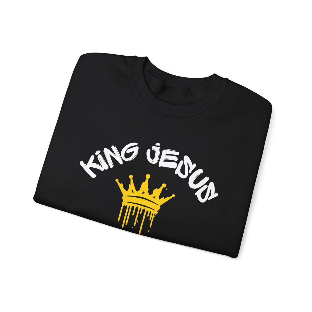 King Jesus Crewneck Sweatshirt — "King Jesus Is More Than A Brand" Religious Pullover