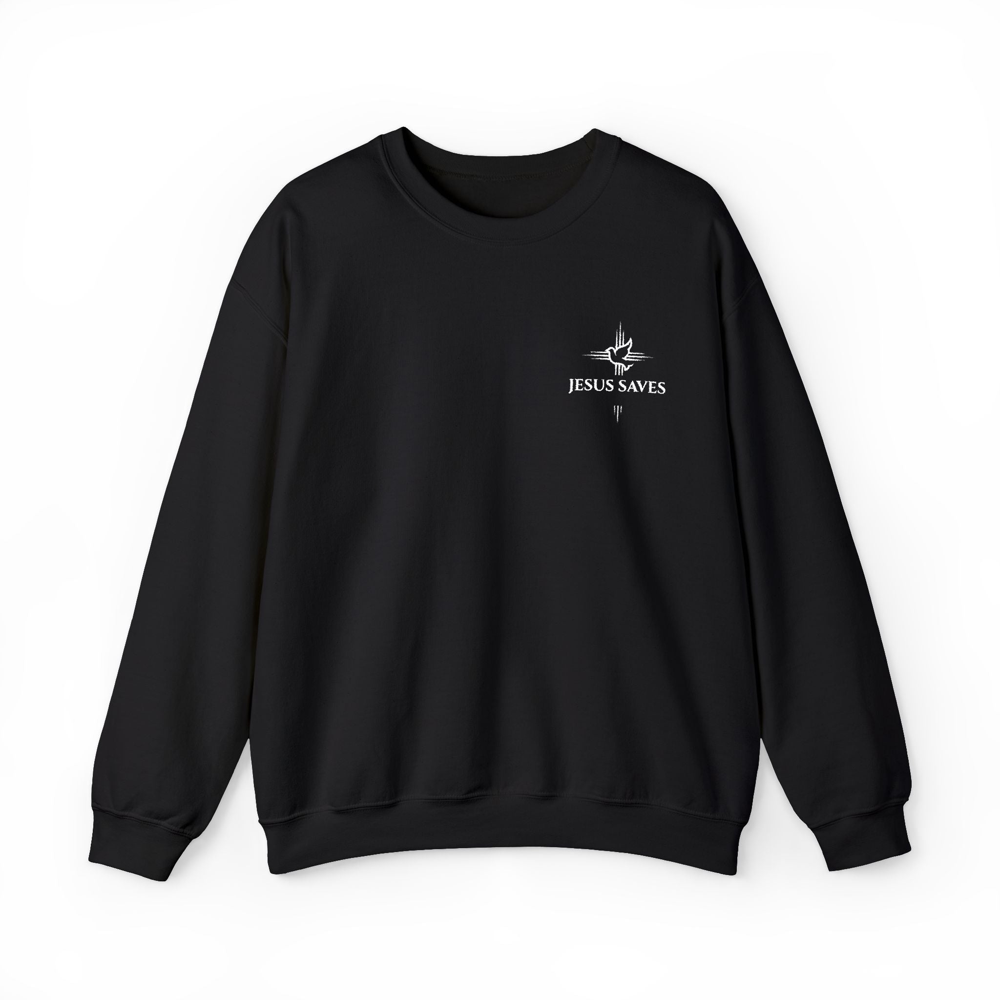 Jesus Saves Embroidered Crewneck Sweatshirt