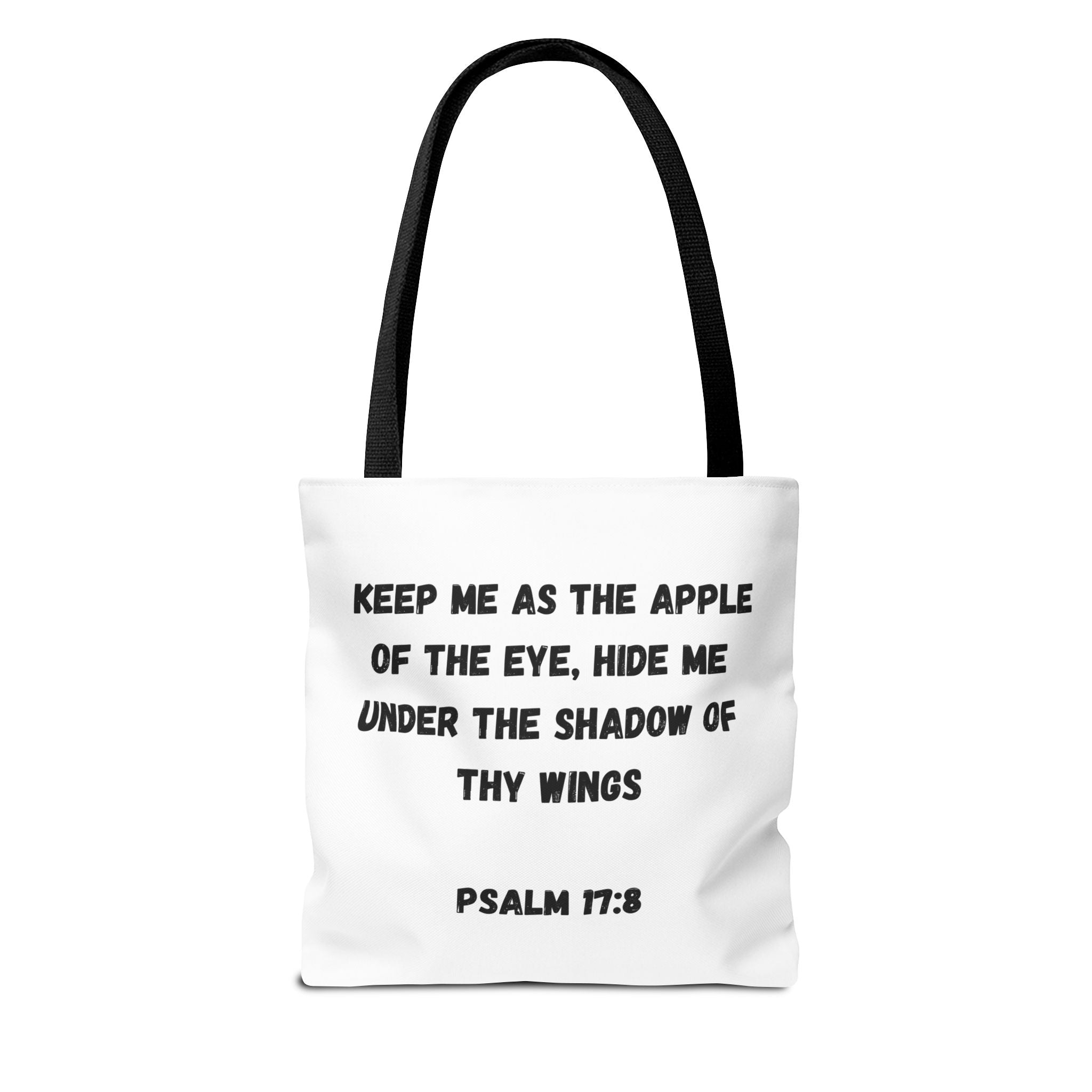Christian Tote Bag — "God's Favorite: I'm the Apple of His Eye" Psalm 17:8