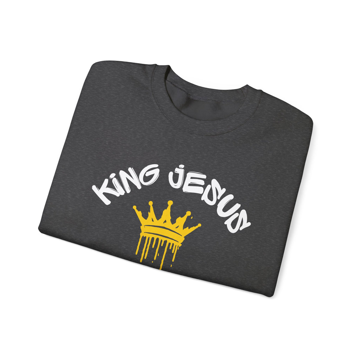 King Jesus Crewneck Sweatshirt — "King Jesus Is More Than A Brand" Religious Pullover