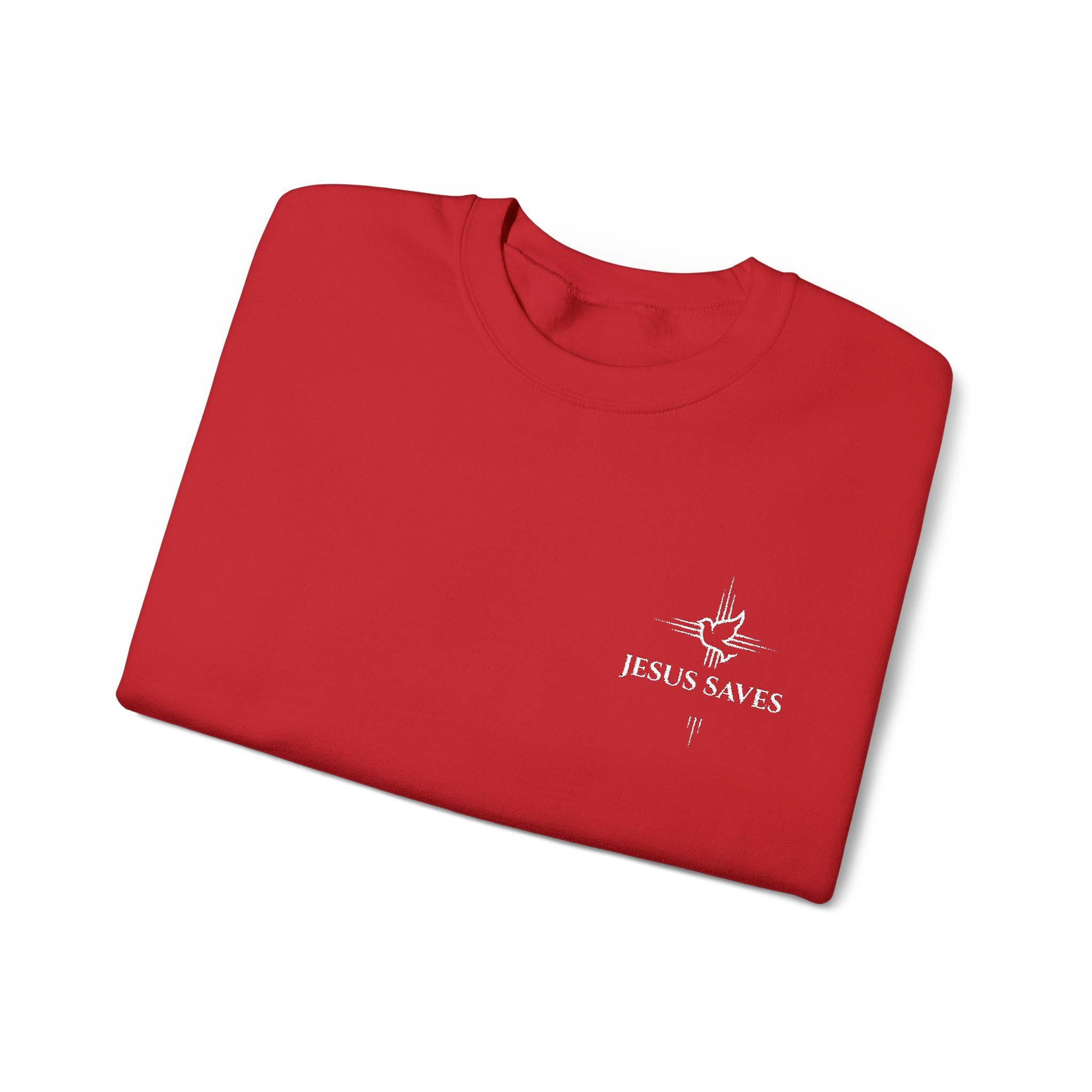Jesus Saves Embroidered Crewneck Sweatshirt