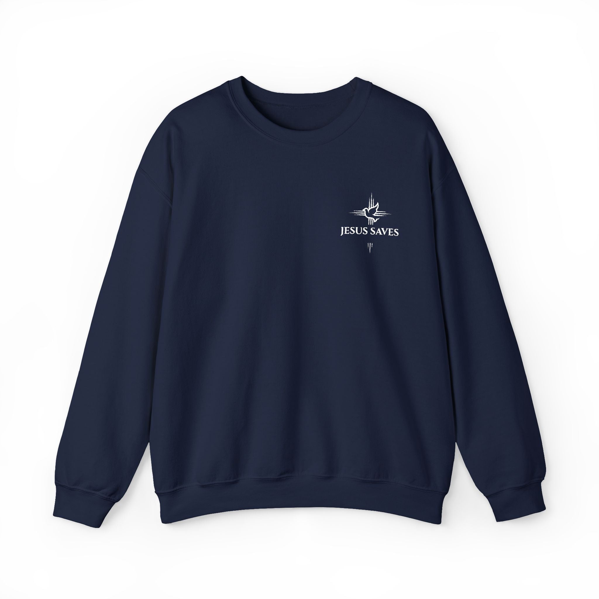 Jesus Saves Embroidered Crewneck Sweatshirt
