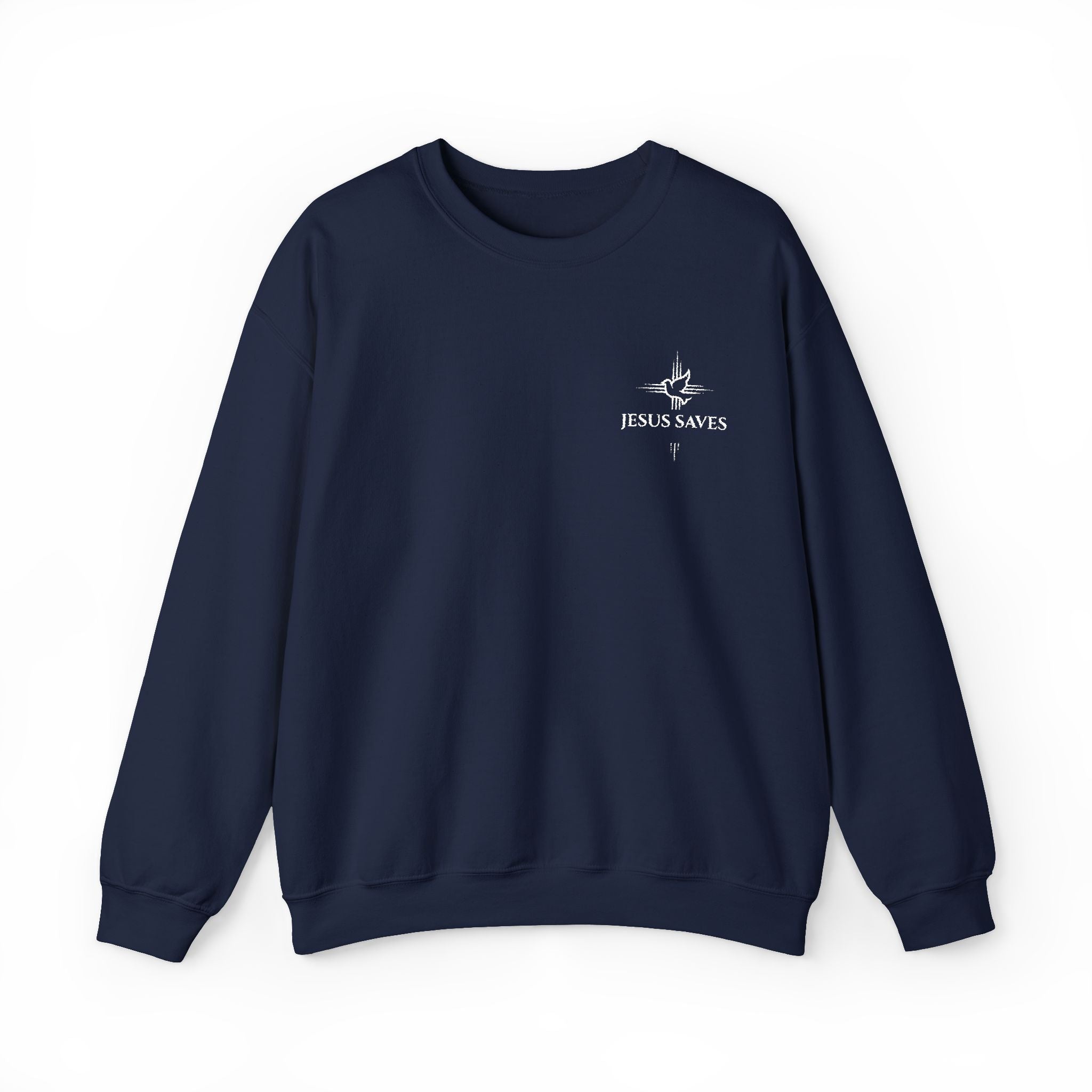 Jesus Saves Embroidered Crewneck Sweatshirt