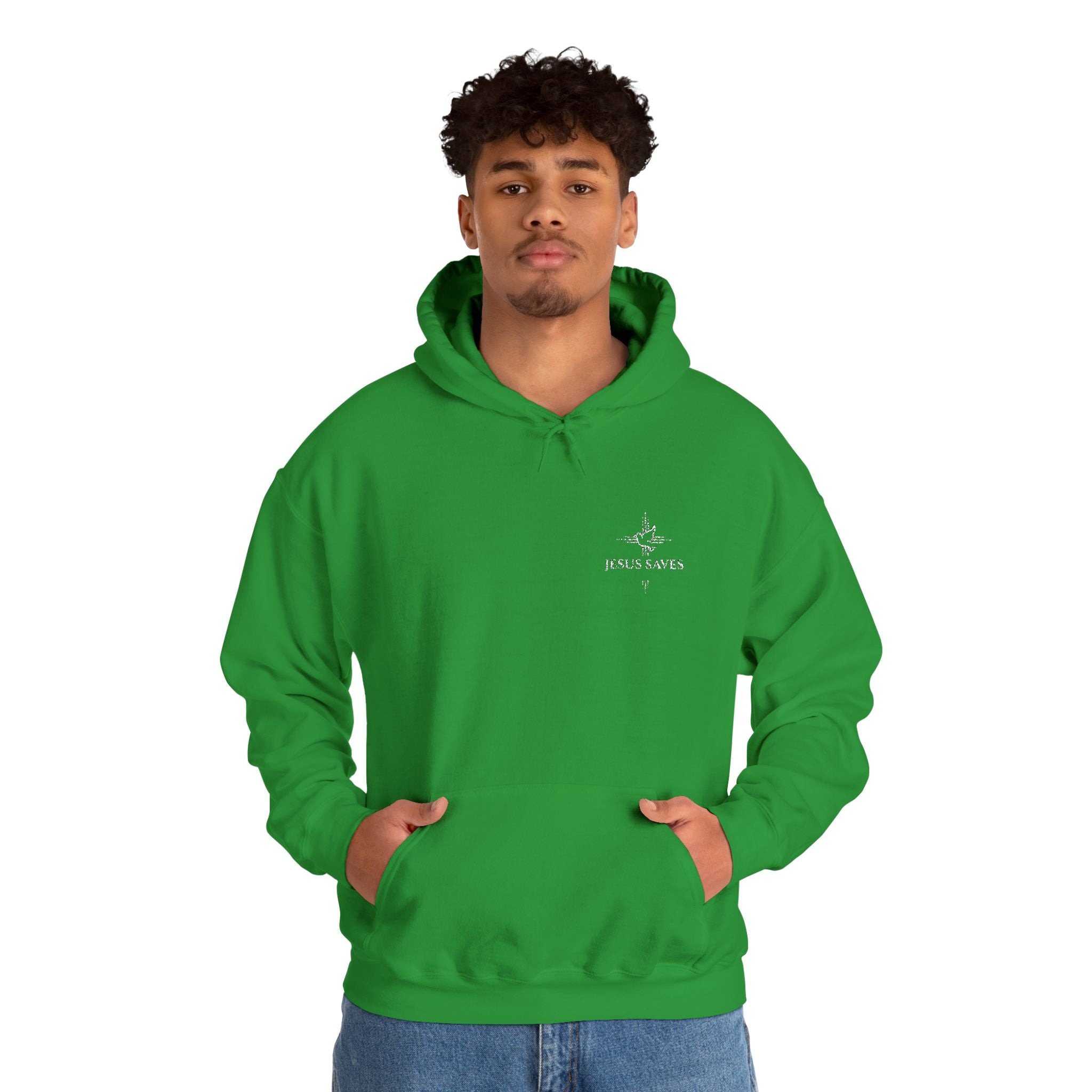 Jesus Saves Embroidered Hoodie —  Christian Sweatshirt