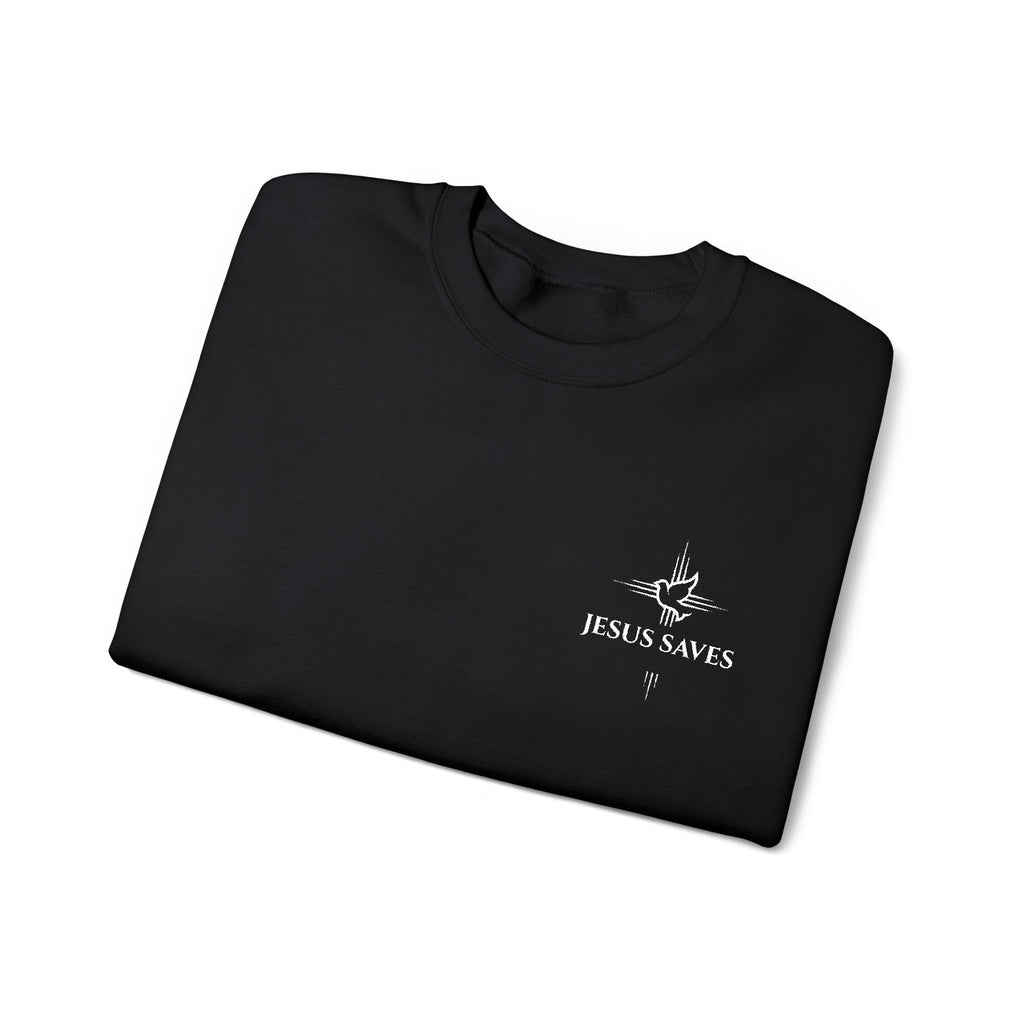 Jesus Saves Embroidered Crewneck Sweatshirt