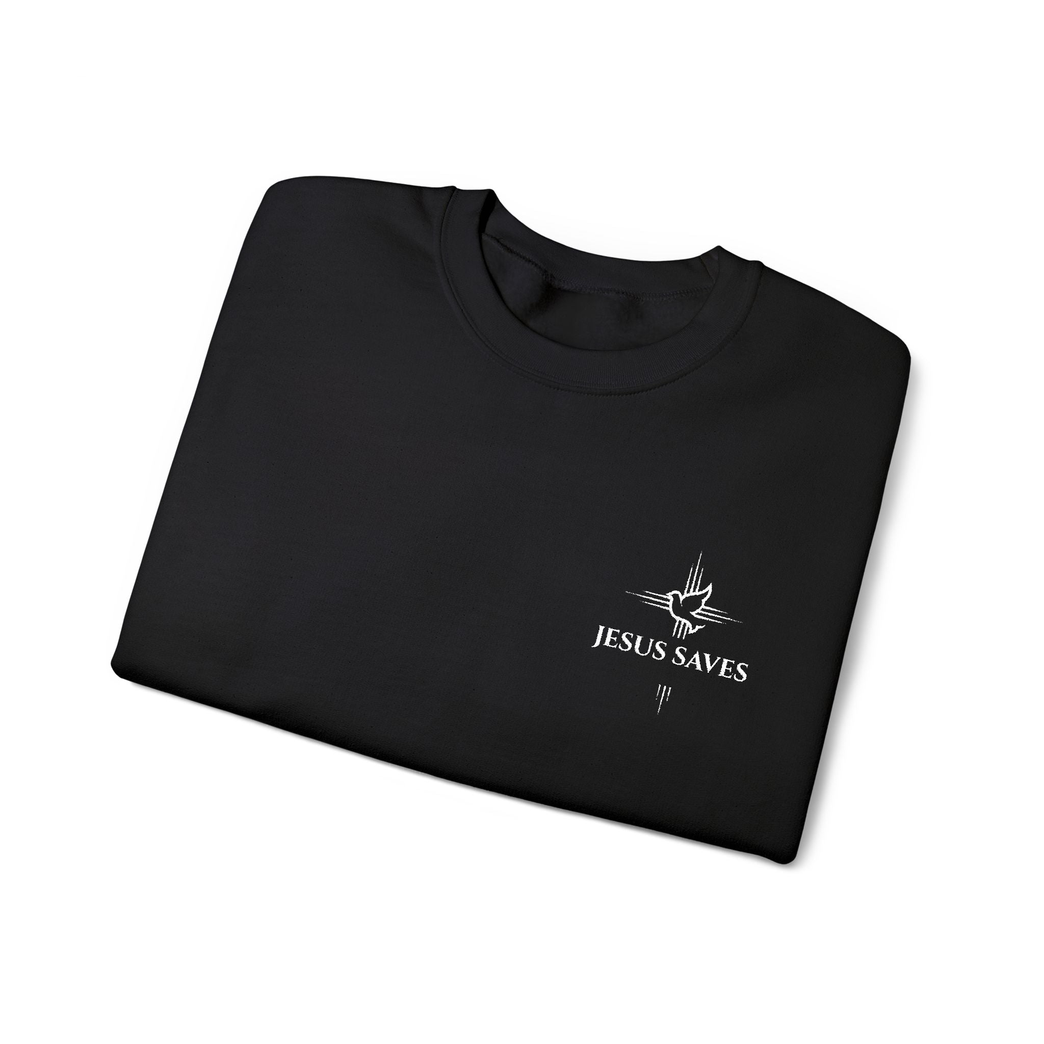 Jesus Saves Embroidered Crewneck Sweatshirt