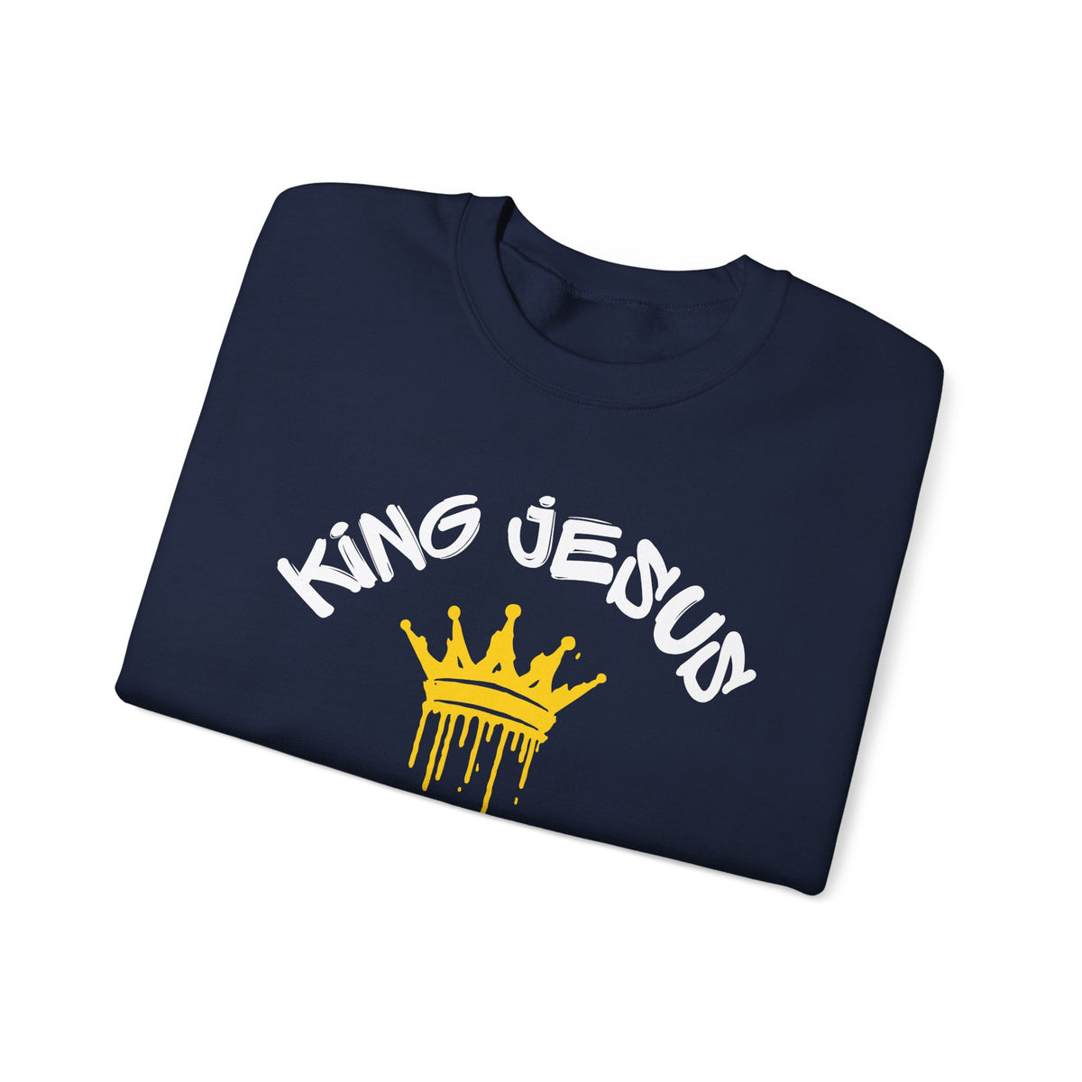 King Jesus Crewneck Sweatshirt — "King Jesus Is More Than A Brand" Religious Pullover