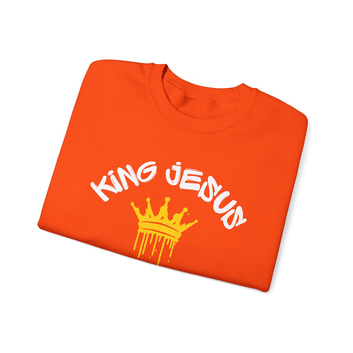 King Jesus Crewneck Sweatshirt — "King Jesus Is More Than A Brand" Religious Pullover