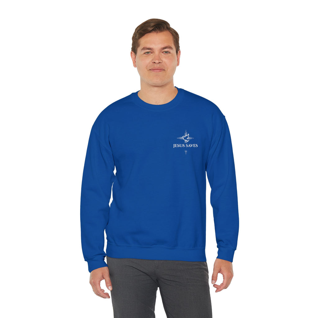 Jesus Saves Embroidered Crewneck Sweatshirt