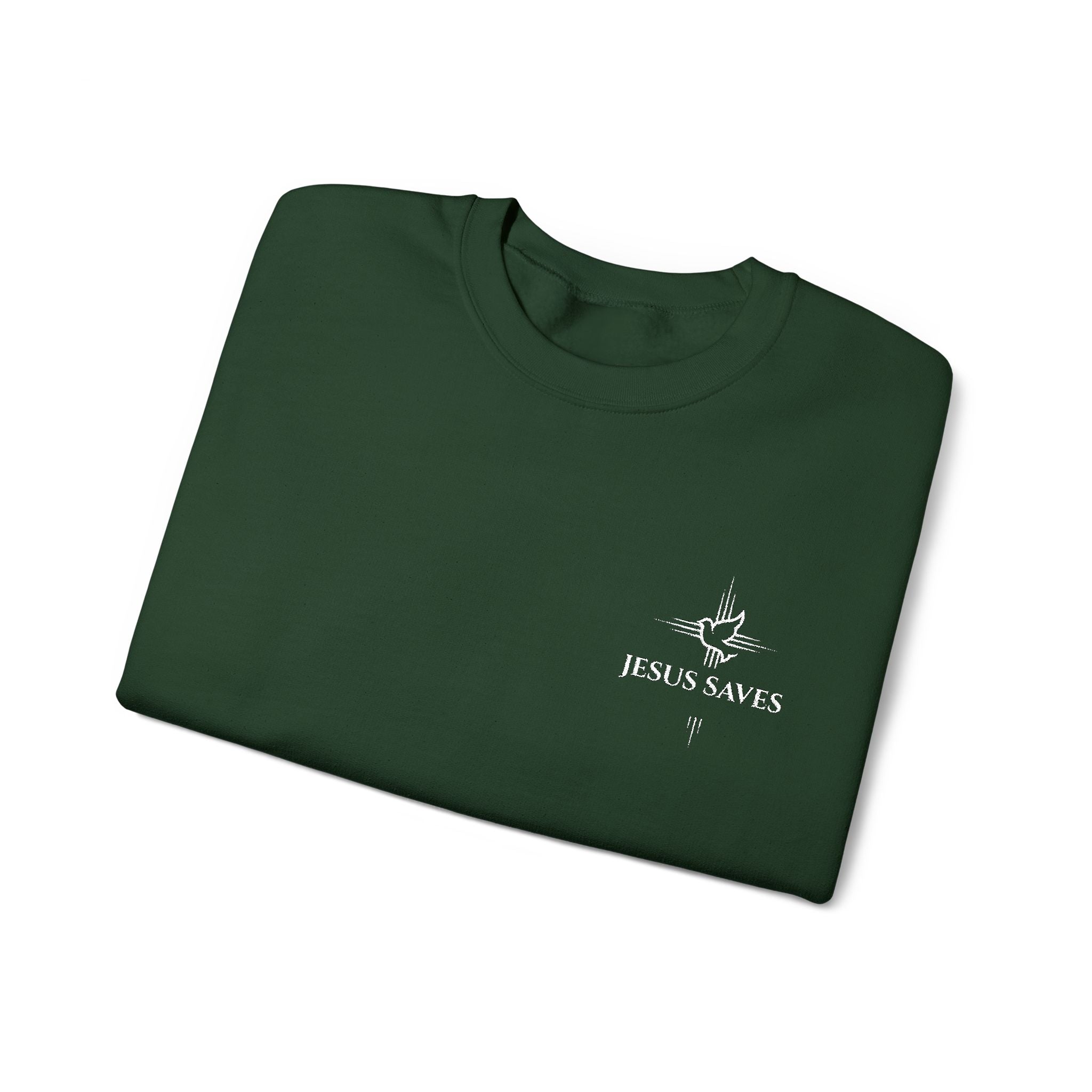 Jesus Saves Embroidered Crewneck Sweatshirt