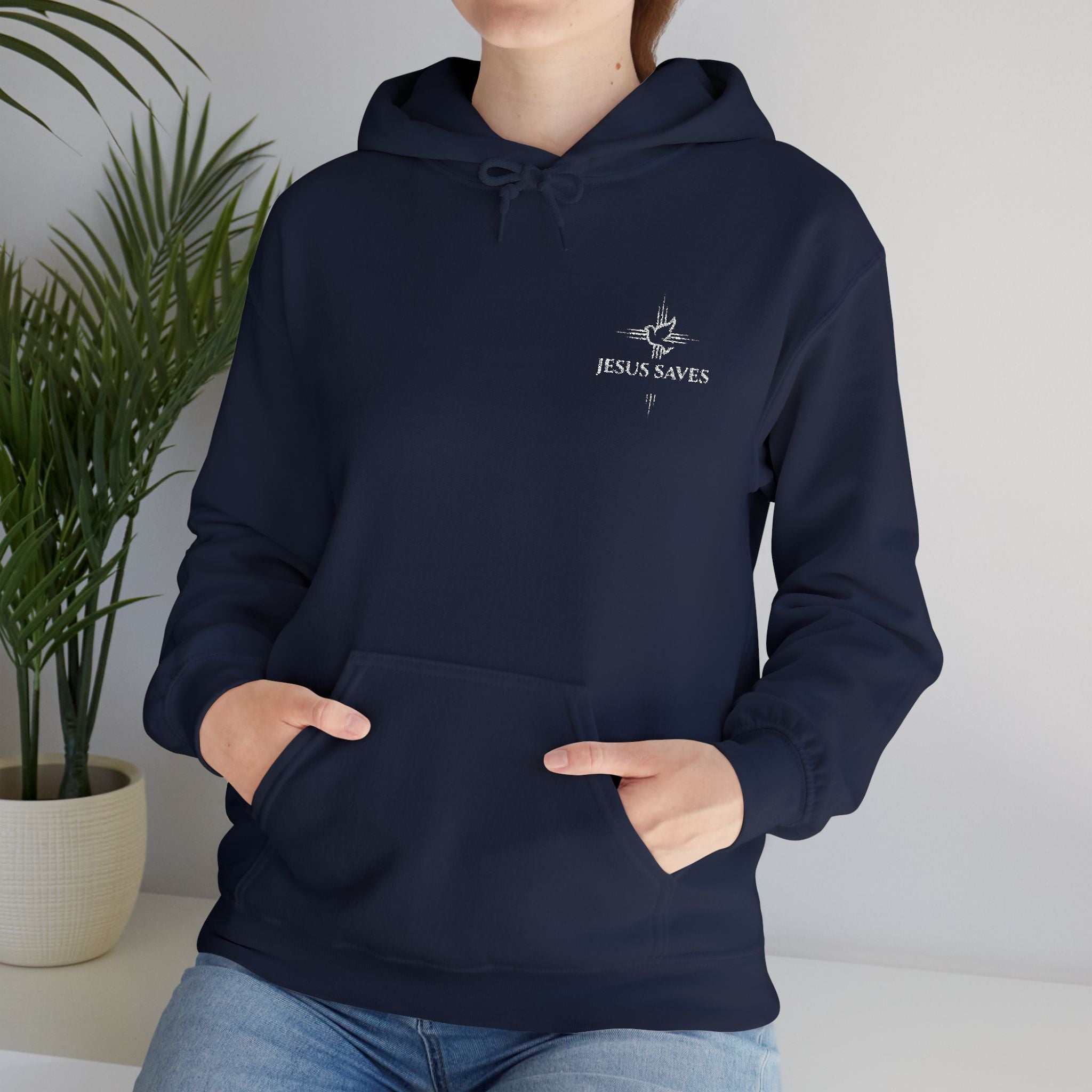 Jesus Saves Embroidered Hoodie —  Christian Sweatshirt