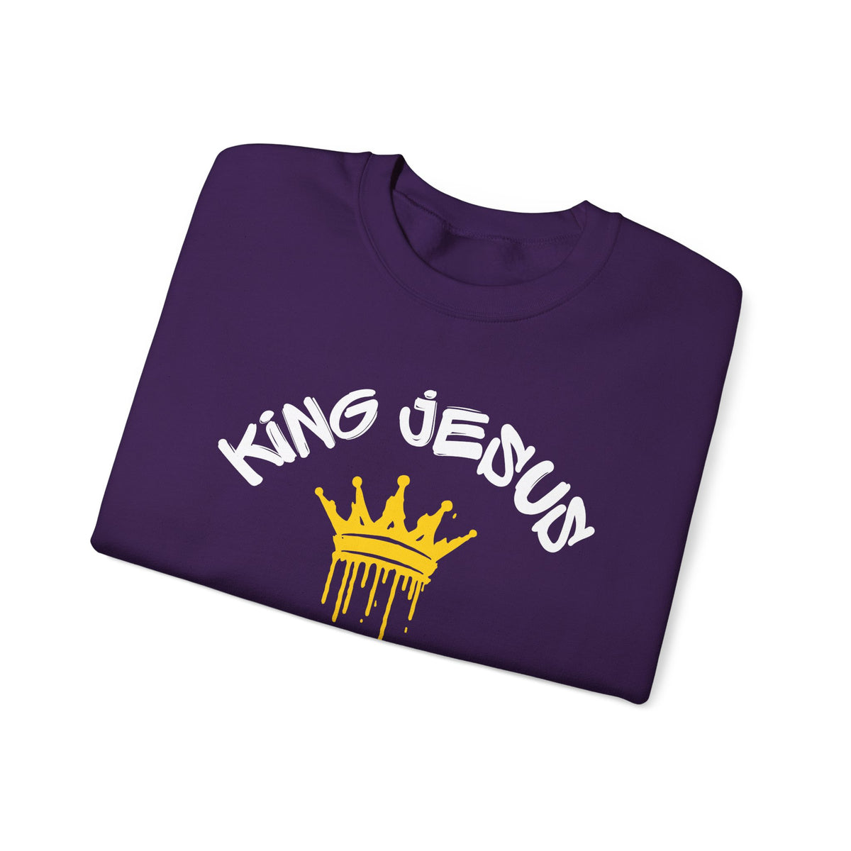 King Jesus Crewneck Sweatshirt — "King Jesus Is More Than A Brand" Religious Pullover