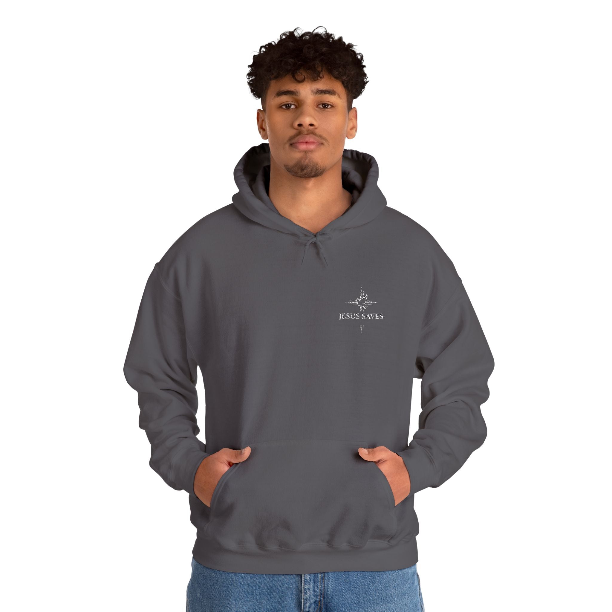 Jesus Saves Embroidered Hoodie —  Christian Sweatshirt