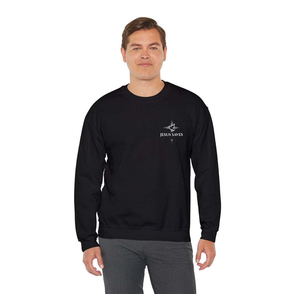 Jesus Saves Embroidered Crewneck Sweatshirt