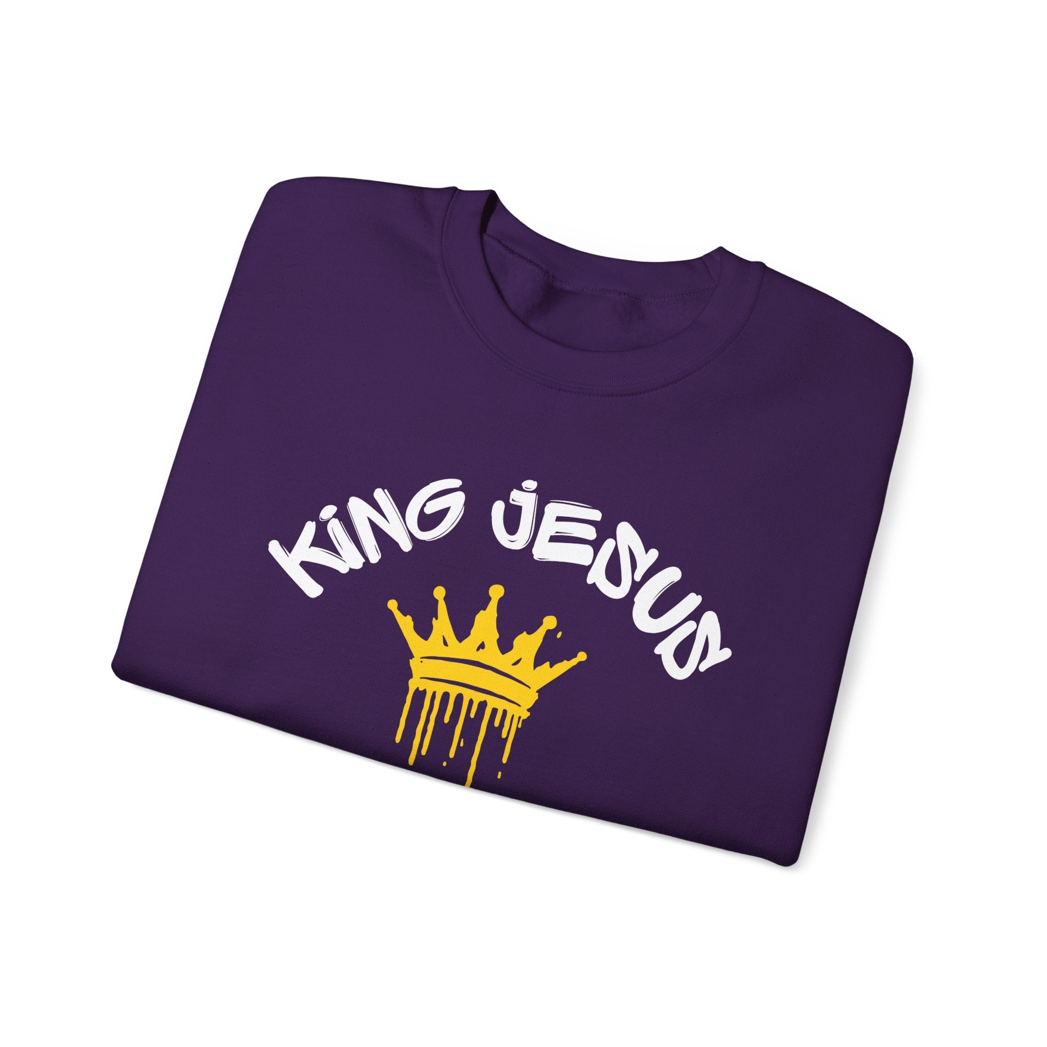 King Jesus Crewneck Sweatshirt — "King Jesus Is More Than A Brand" Religious Pullover