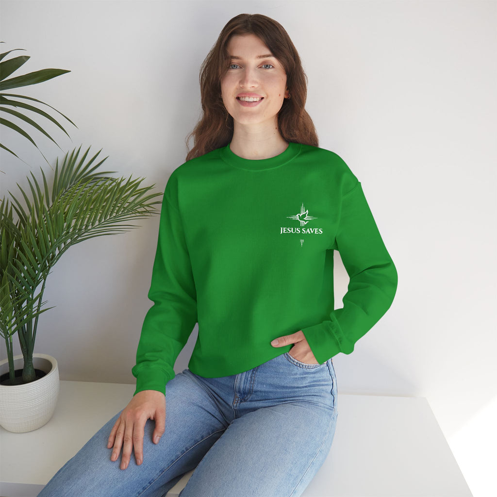 Jesus Saves Embroidered Crewneck Sweatshirt