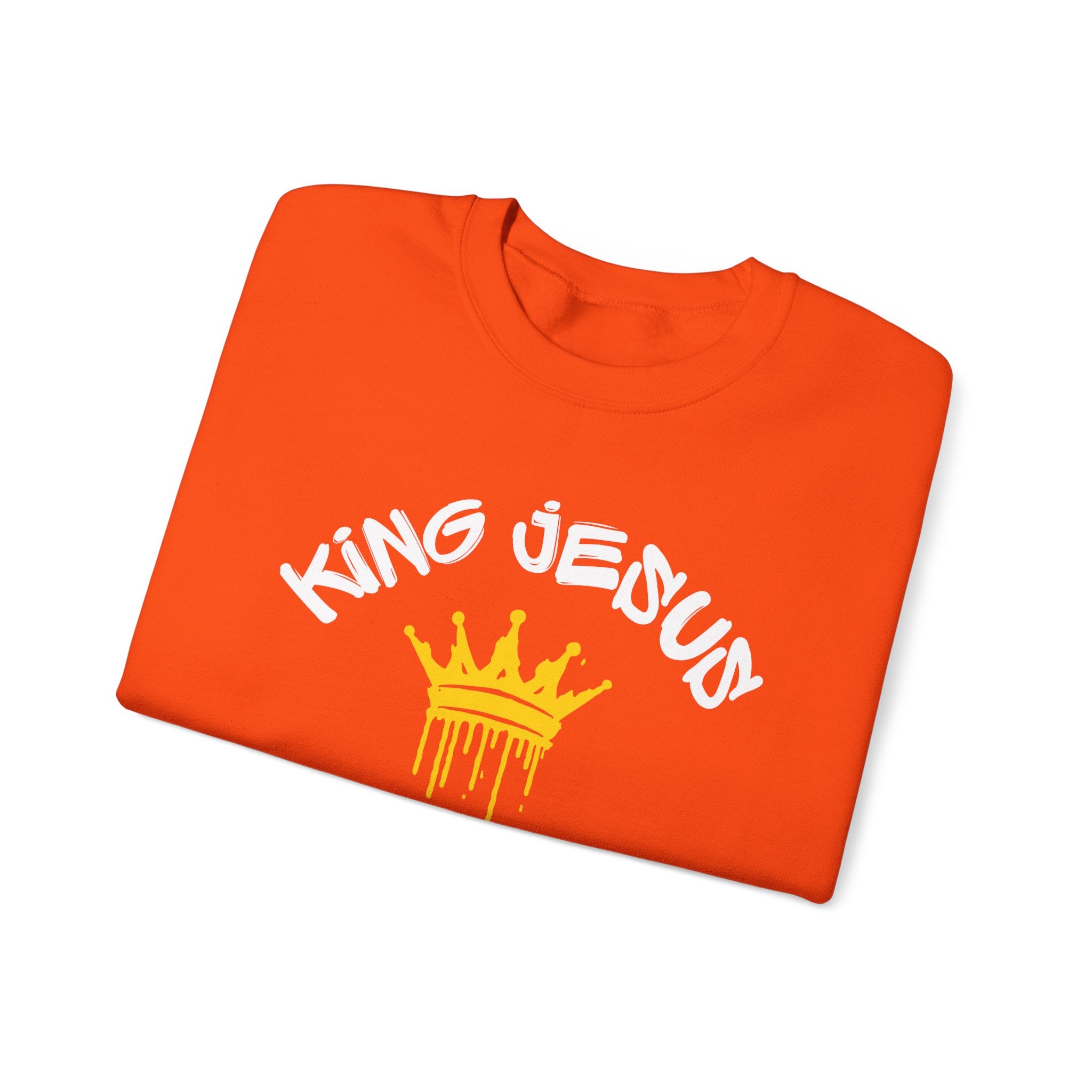 King Jesus Crewneck Sweatshirt — "King Jesus Is More Than A Brand" Religious Pullover